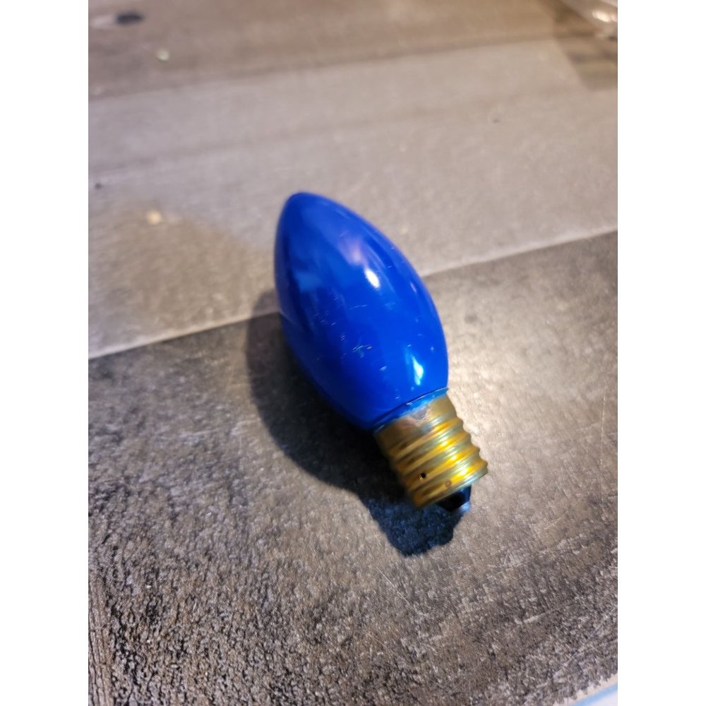 Blue light bulb xmas
